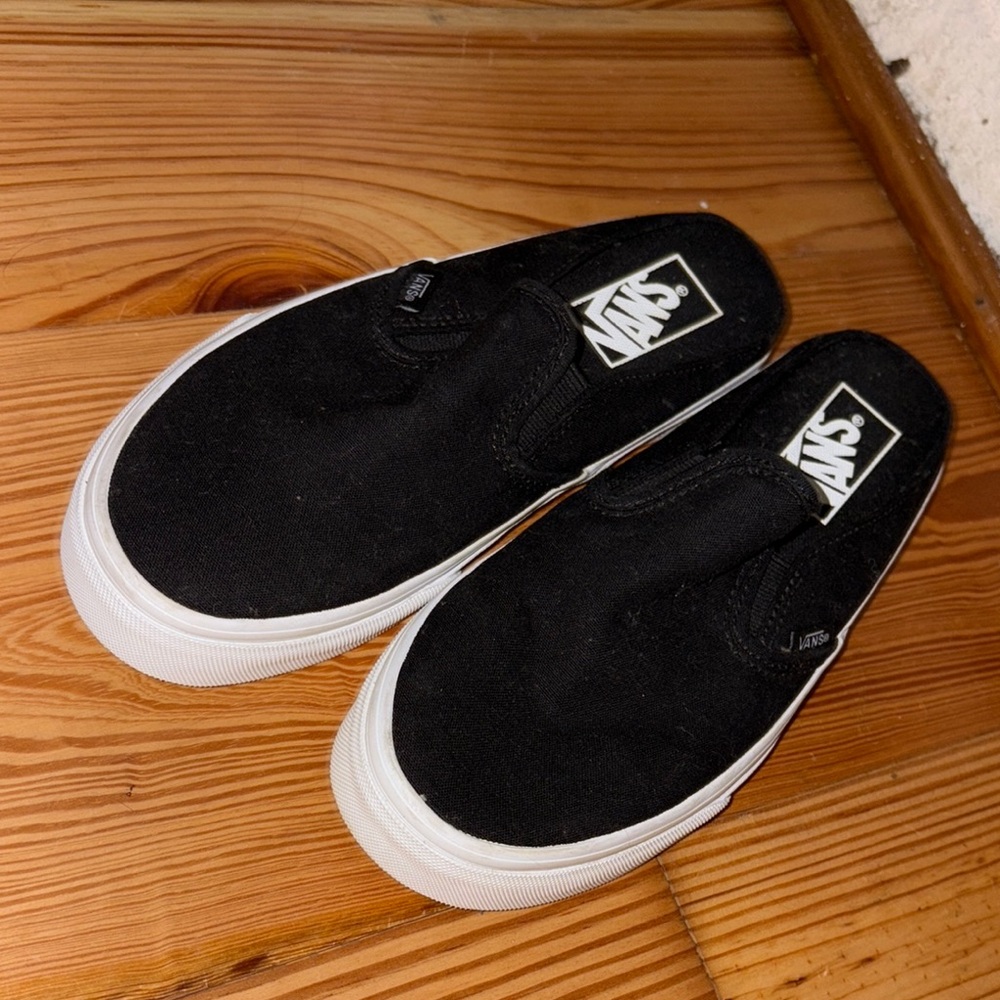NEW ✨ Vans Black and White Slip-On Shoes